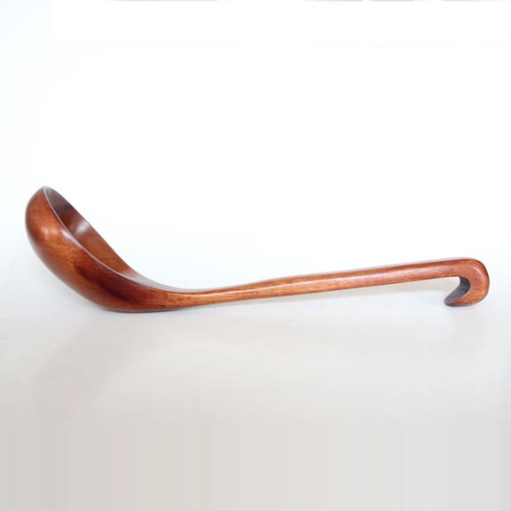 UNOMOR Kitchen Spoons Solid Wood Serving Soup Utensils for Adults 1Pack