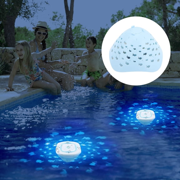 UNOMOR LED Waterproof Lights Square Plastic Red for Fish Tank Enhancement 1Pcs