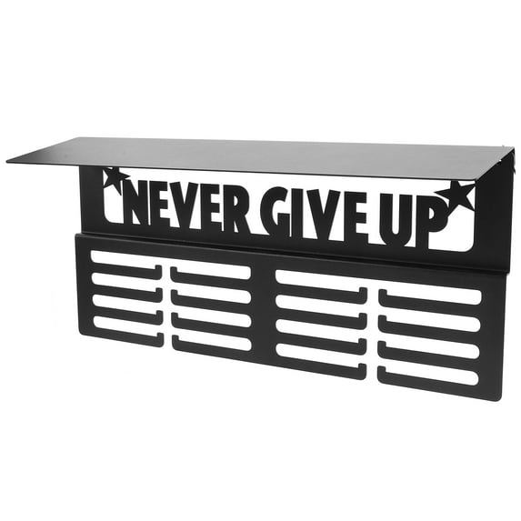 UNOMOR Medal Trophy Display Shelf Trophy Shelf With Hooks 1Pcs Elegant Trophy Shelf