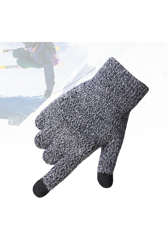 UNOMOR Men Thicken Knitted Touch Screen Gloves Warm Slip Winter Mittens For Outdoor Use Gab