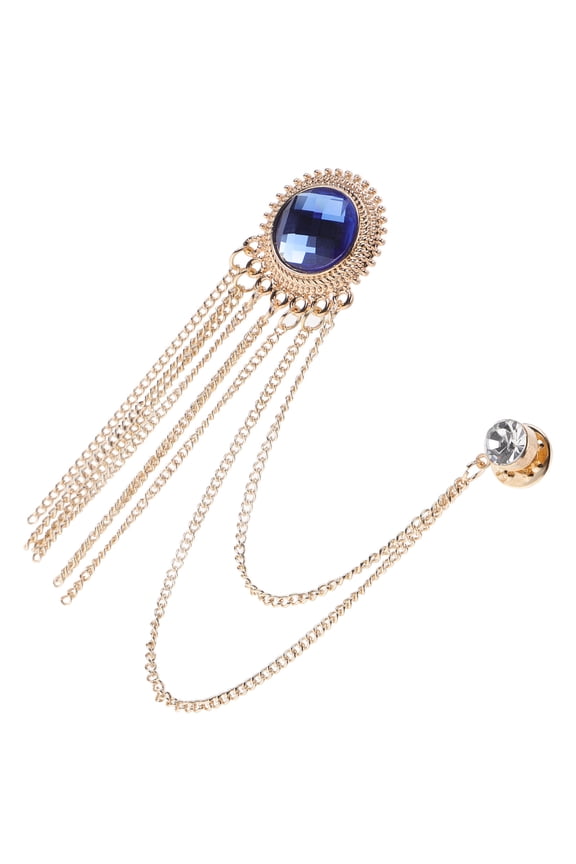 UNOMOR Mens Lapel Pin 1Pcs Golden Zinc Alloy Chain Decorative Element for Men Parties Festivals