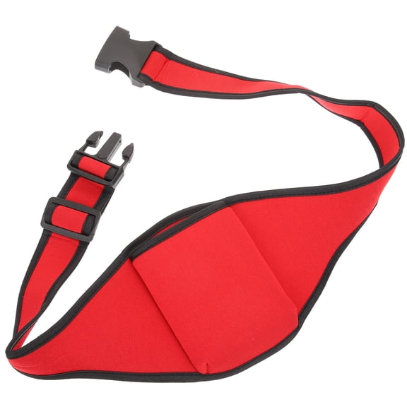UNOMOR Microphone Waist Belt Adjustable Polyester Fiber Red 1Pcs
