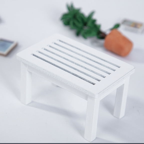 UNOMOR Mini House Prop Adorable Miniature Table Model Furniture Decor For Dollhouse And Miniature Scenes