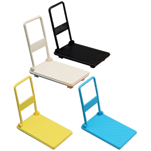 UNOMOR Miniature Decoration Storage Mini Trolley Furniture Plastic Black 4Set