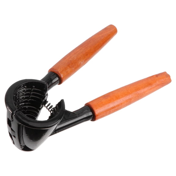 Soimiss Nut Crackers For Nuts Wooden Handle Aluminum Alloy 1Set 6.9*2.4*1.8in