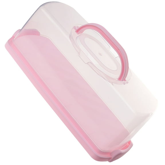 Soimiss PP Material Portable Bread Keeper in Pink for Loaf and Cake Storage Needs