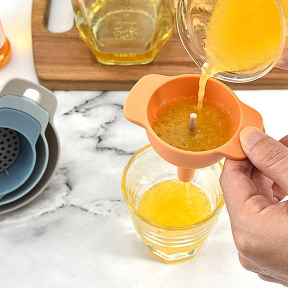UNOMOR Plastic Oil Funnel Set for Straining Solids in Kitchen Cooking Tool for Home Users 1 Set