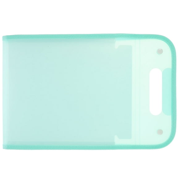 Soimiss Portable Multi Pocket Folder Light Green Plastic File Organizer