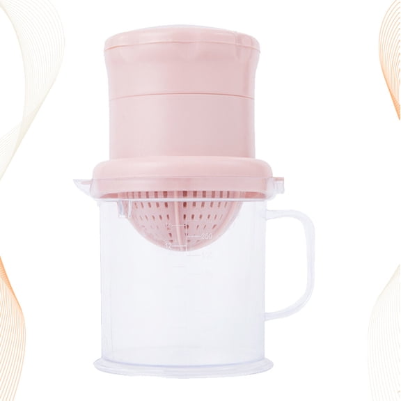 Soimiss Pink Hand Press Fruit Squeezer Manual Juicer for Citrus Fruits with Residue Filter