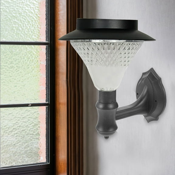 Soimiss Elegant Black Plastic Wall Lamp Holder for Patio Garden and Outdoor Lighting