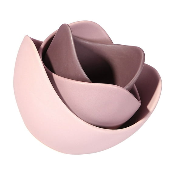 UNOMOR Purple Ceramic Plates for Kitchen Use Strong and Fine Workmanship 3pcs Set