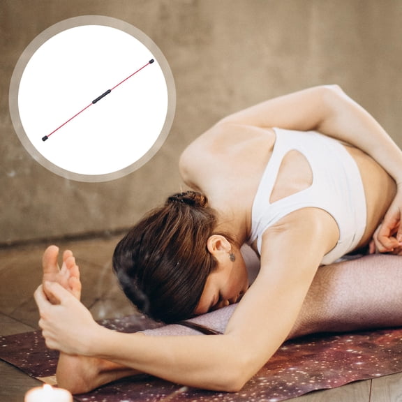 UNOMOR Red Detachable Training Stick for Exercising Use with Cylindrical Rubber Ends 1pc