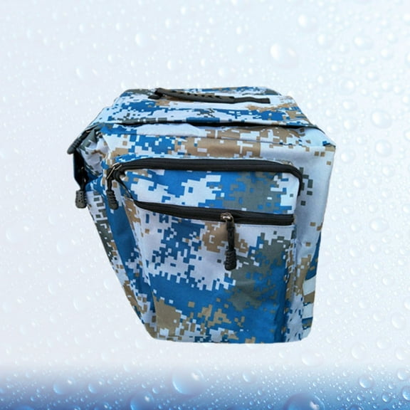 Soimiss Camouflage Bike Pannier Bag for Rear Seat with Drink Pocket and Secure Rack Straps