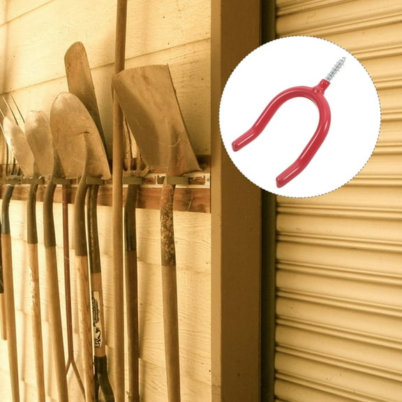 UNOMOR Rubber Coated U Shaped Hooks for Storage Shed Tools and Wall Mounting 1Pcs