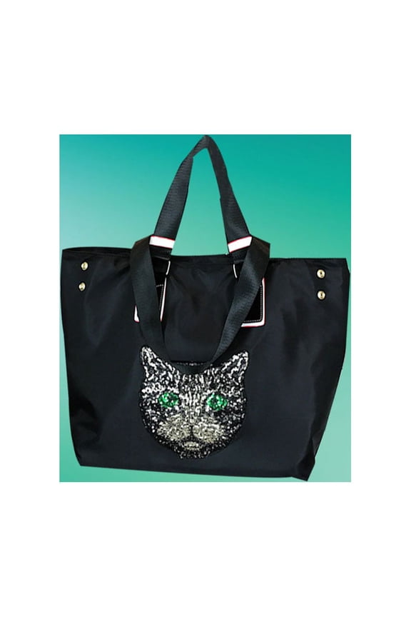 Shoulder Bag Tote Black Sequin 1Set