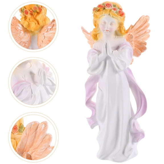 Soimiss Angels Figurine Angel Figurine Resin Purple 1Pack