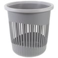 thumbnail image 1 of Soimiss Office Trash Basket Plastic Rubbish Can Grey Simple Look Practical for Office, 1 of 8