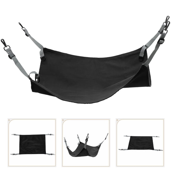Soimiss Black Polyester Cat Hammock Breathable Fabric Easy to Install for Pets
