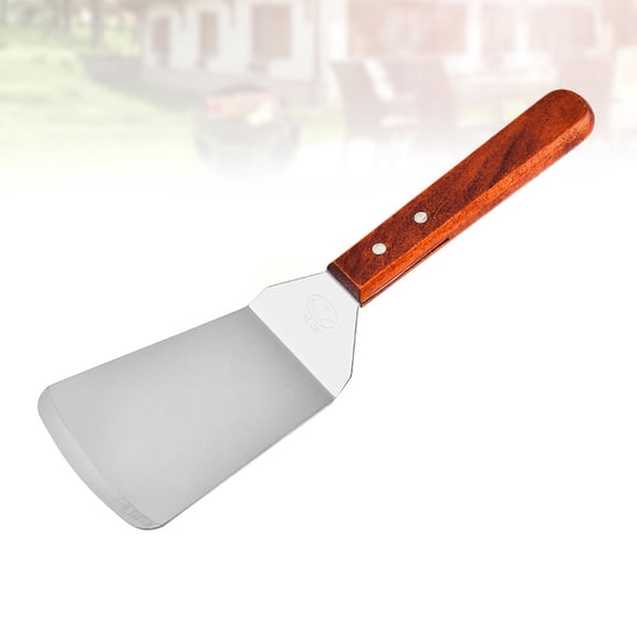 UNOMOR Stainless Steel Turner Kitchen Utensils with Wood Handle for Home Cooking 1Pack