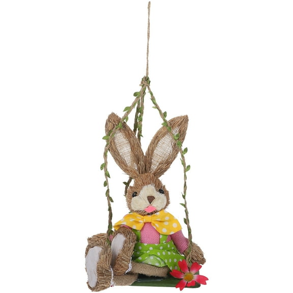 Soimiss Decorative Swing Bunny Multi-Color for Easter and Festival Hanging Decor