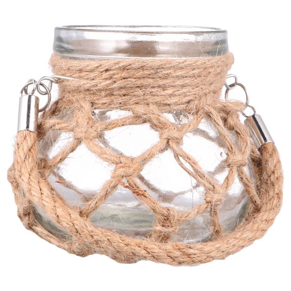 Soimiss Rope Glass Vase Multi-Color Simple Design for Green Plants Home Decoration