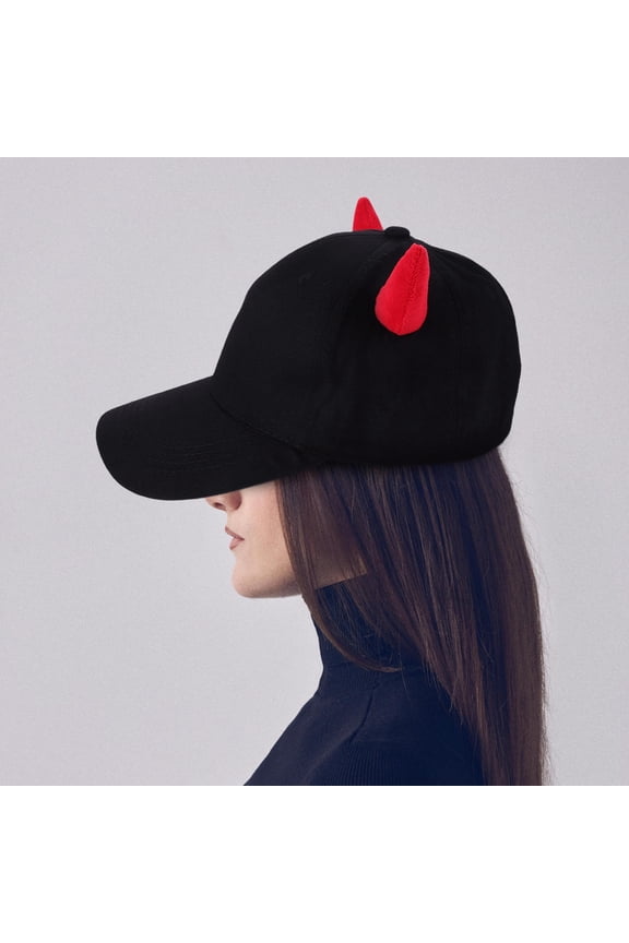 Horn Baseball Hat for Men Cotton Polyester Stylish Outdoor Headpiece