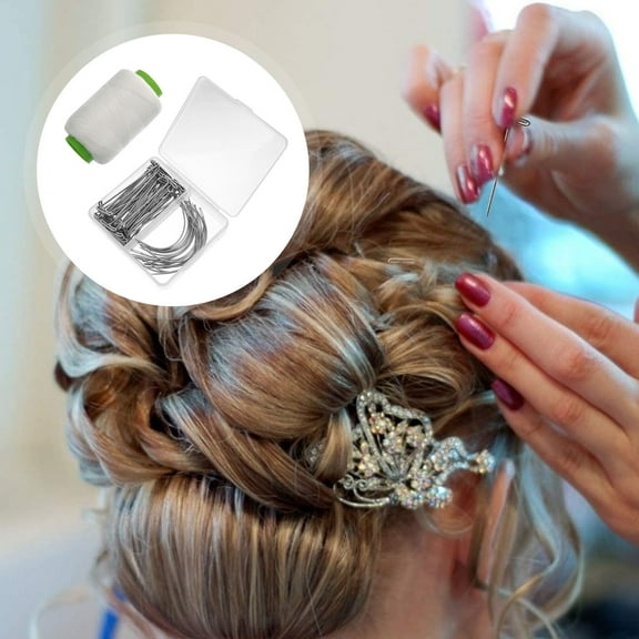 Soimiss u shaped needles Wig T Pin White Sewing DIY Crafters Indoor Use 1 Set