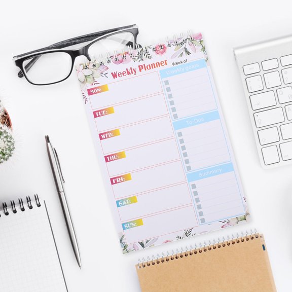Soimiss Daily Planner Notepad with Spiral Binding Thick Paper for Writing Use