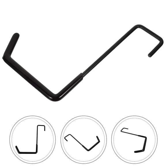 Soimiss Hooks Heavy Duty S Hook Black Galvanized Steel 1 Set for Storage .68*5.71*0.20in