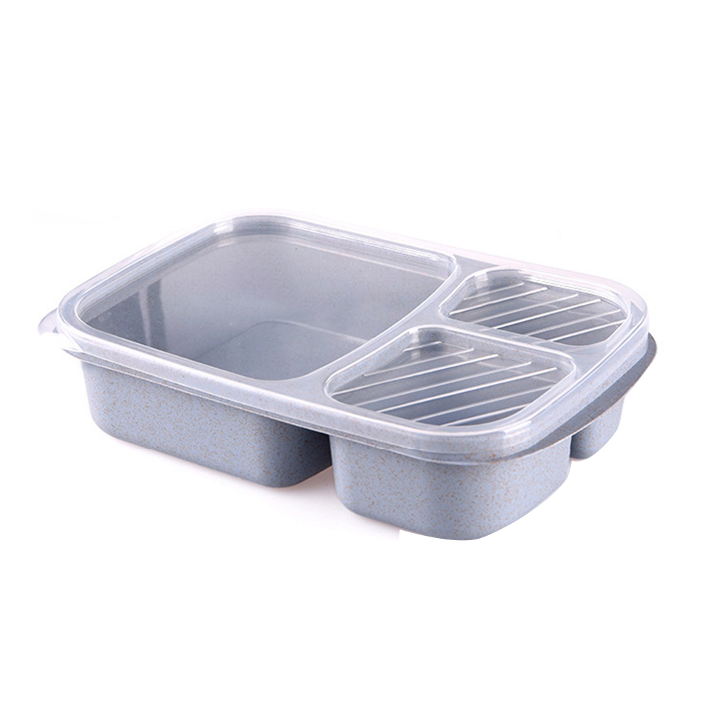 Starw Box UNOMOR Wheat Straw Lunch Box with 3 Compartments for Food Storage Great ...