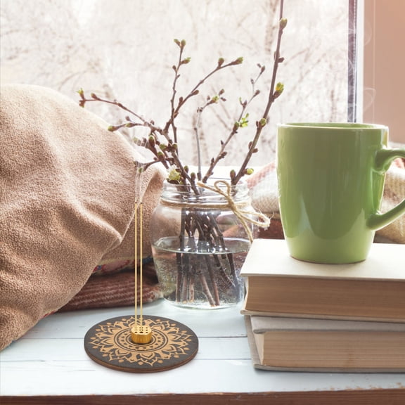 Soimiss Meditation Aid Incense Burner Wood Black 1Pack