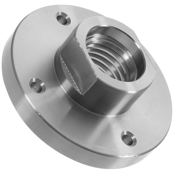 Soimiss Wood Lathe Chuck Adapter 1 Inch Threaded Backplate Steel Faceplate with 8 Installation Holes Plated Silver