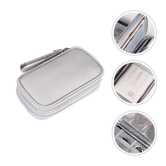 Soimiss Back to School Digital Accessory Organizer Electronics Accessories Pouch Simple Design 1Pcs 7.7x4.3in