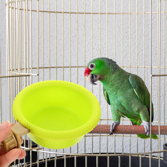 UNOMOR garden bird bath Bird Bath Shower Box Green Plastic 1 Set for Cockatiels Outdoors