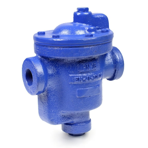 UNOX 1 inch Inverted Bucket Steam Trap, 235 Psi Max Working Pressure, 482°F Max Working Temperature, Durable Threaded Cast Iron Body for Industrial Steam Systems, Boilers, Refineries, and HVAC