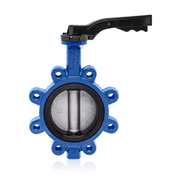 UNOX Lug Type Butterfly Valve DN200 (8"), Iron Disc with Cast Iron Body, EPDM Gasket, PN16 Working Pressure for Industrial Flow Control - Lug Type Valve for Liquids and Gases