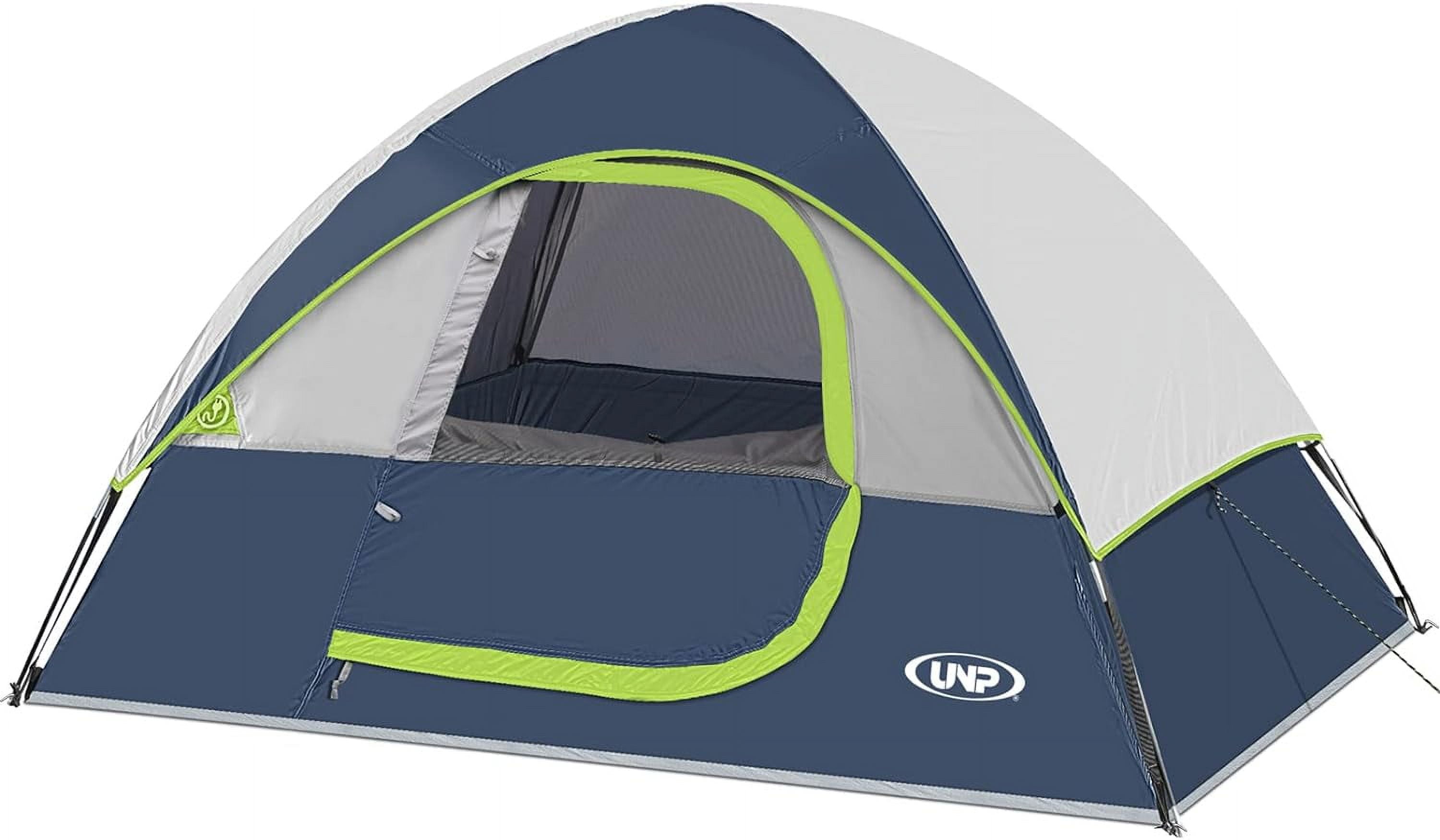 UNP Camping Tent 4 Person, Waterproof Windproof Tent with Rainfly Easy