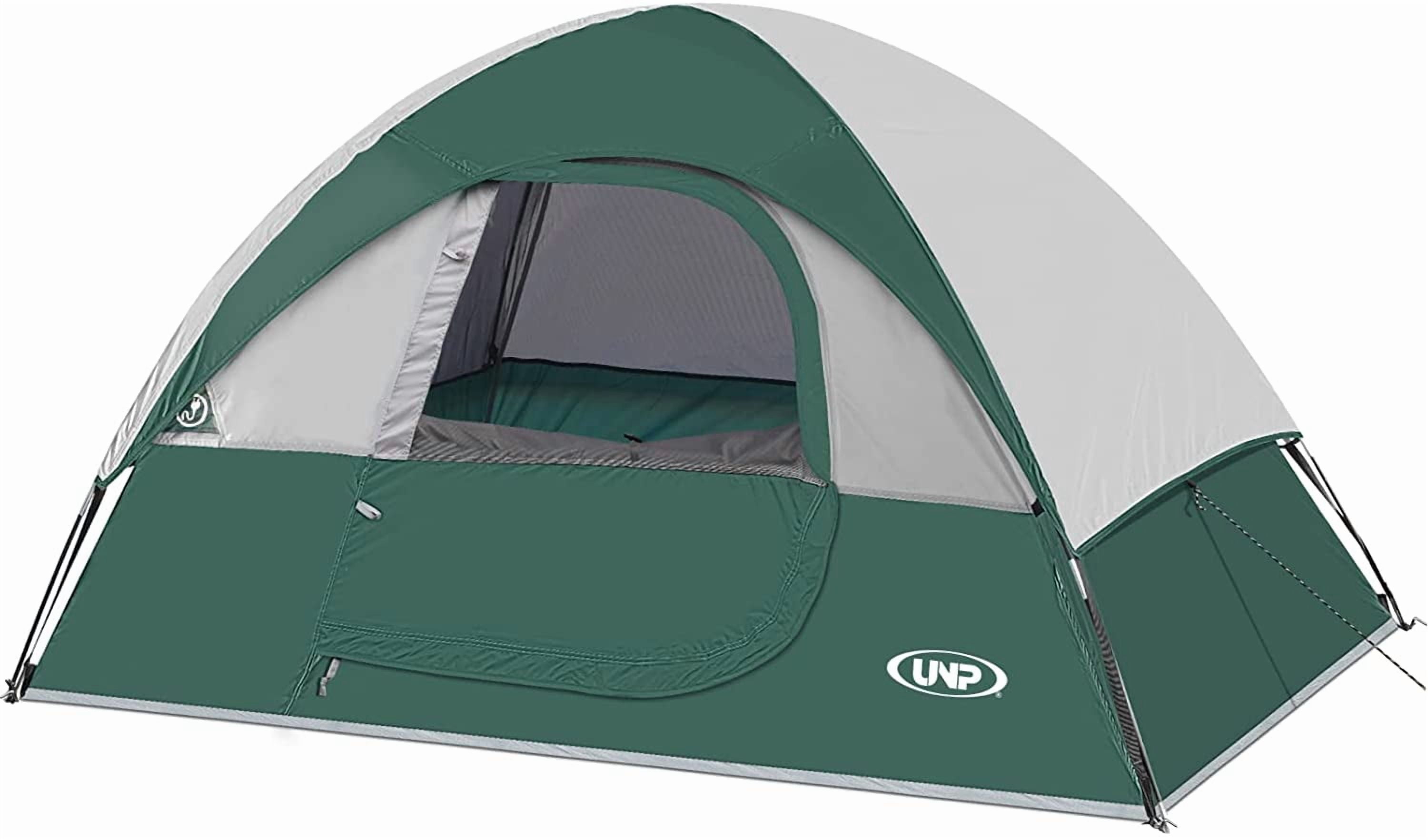UNP Camping Tent 4 Person, Waterproof Windproof Tent with Rainfly Easy Set up-Portable Dome Tents for Camping