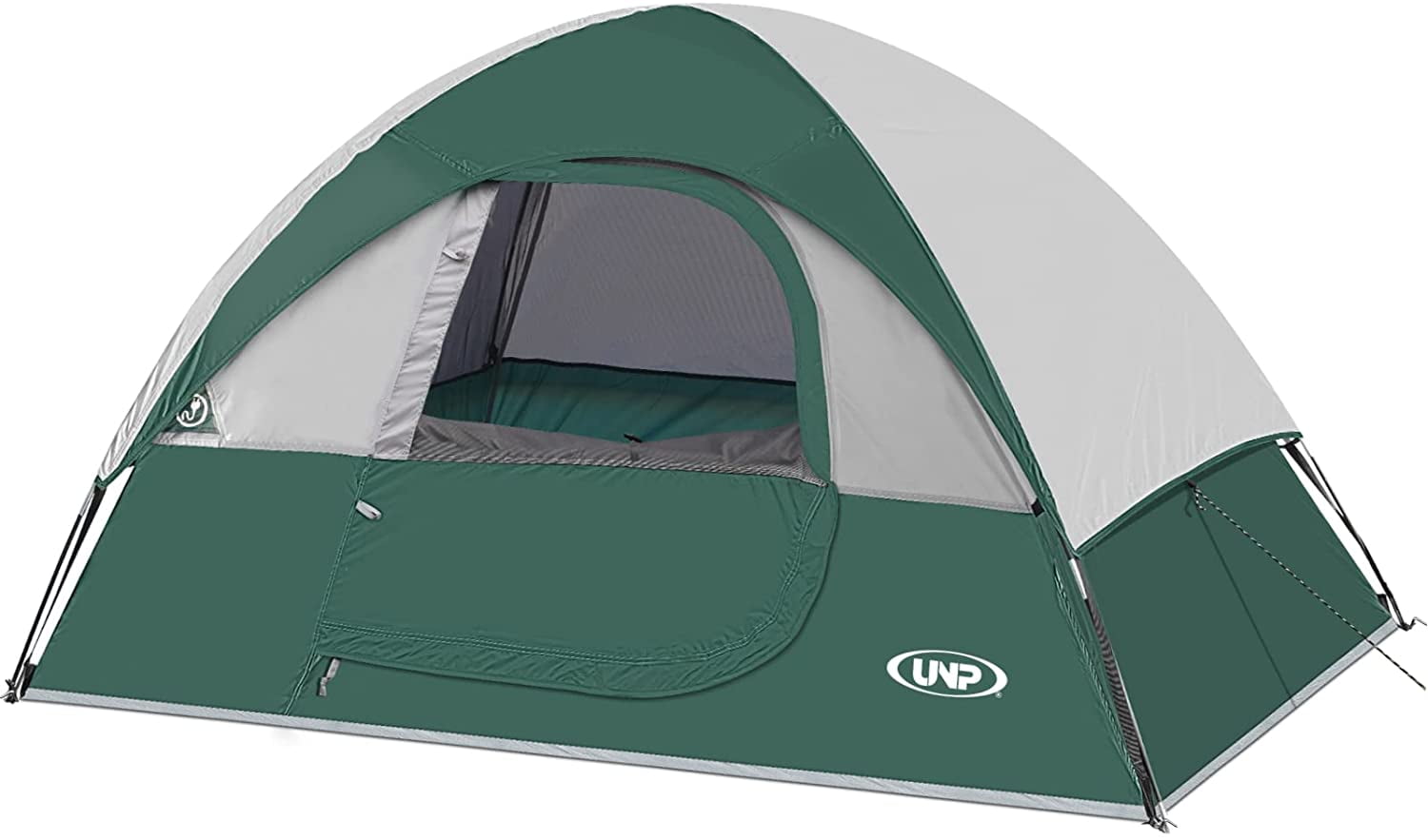 UNP Camping Tent 4 Person, Waterproof Windproof Tent with Rainfly Easy