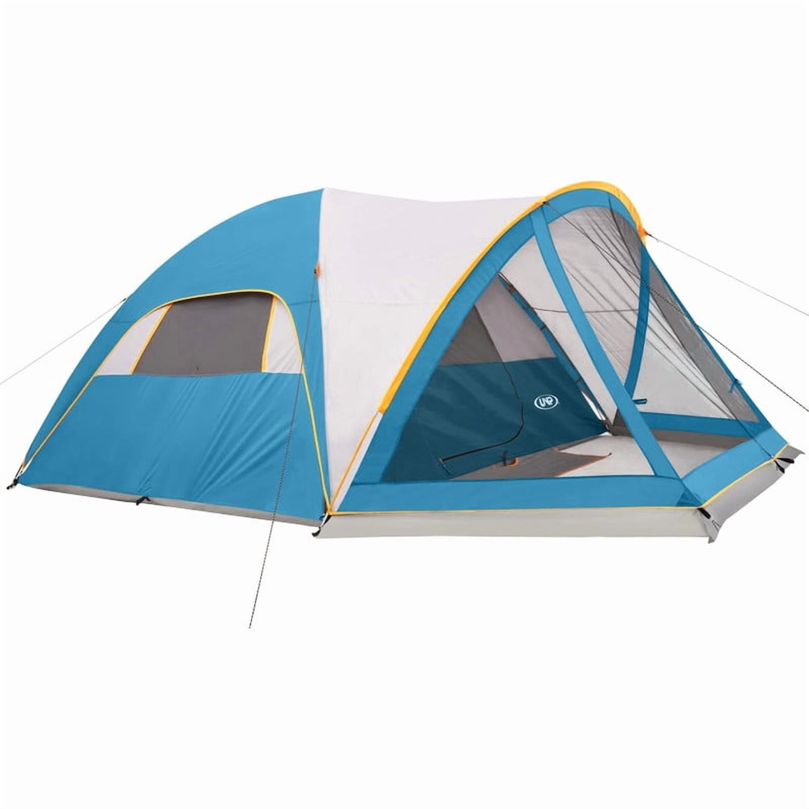 UNP Camping Tent with Screen Room, Portable 6 Person Camping Tent with Screen Porch, Family Dome Tent for Camping Outdoor - 14'x11'x72''(H)