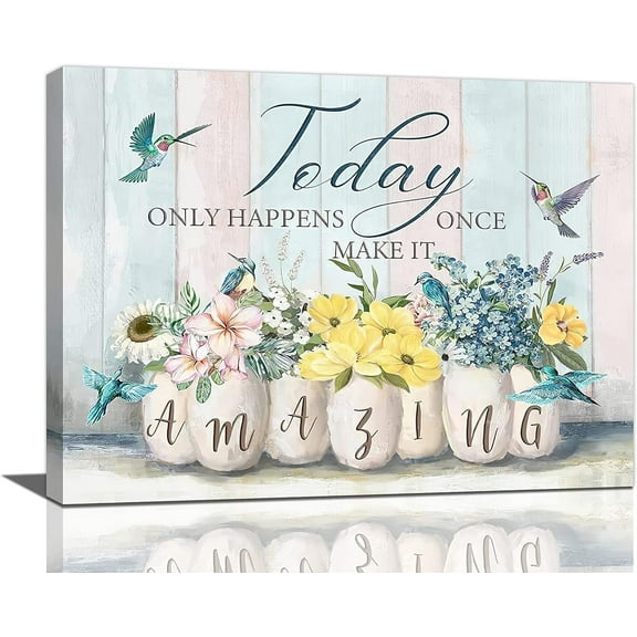 UNREALISM Amazing Flowers 16" x 12" Framed Canvas Art Prints