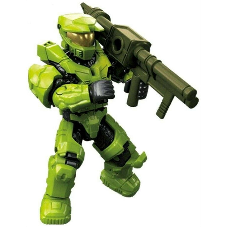 UNSC Spartan Mark V Lime Armor Mega Construx Halo Micro Figure Clash on the Ring