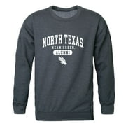 UNT University of North Texas Mean Green Alumni Fleece Crewneck Pullover Sweatshirt Heather Charcoal Small