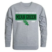 UNT University of North Texas Mean Green Established Crewneck Pullover Sweatshirt Sweater Heather Grey Small