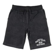 UNT University of North Texas Mean Green Property Fleece Drawstring Shorts Heather Charcoal Small