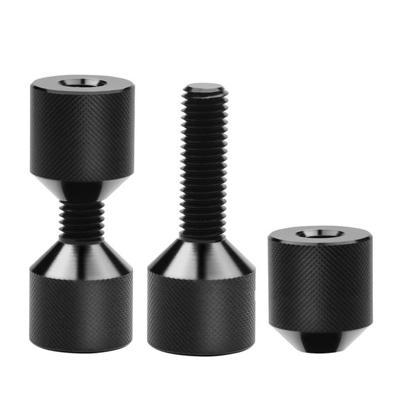 UNTERING 1-1/8" Two Hole Pins Set Handy 6061 Aluminum Construction 2 Hole Flange Alignment Pin Anodized Black Oxide Finish