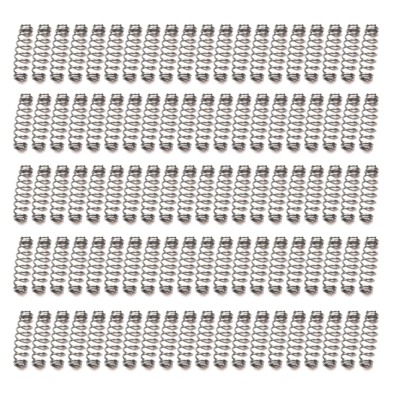 Muloo 100pieces Fishing Hook Spring Carps Fishing Hook Steel Swivels Spring Single Circle Explosions Hooks Part Fishing Tackles