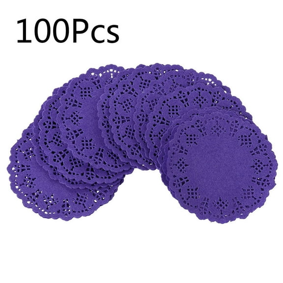 UNTERING Place Mat 100pcs Lace Paper Doilies Placemats Box Packaging Wrap Paper For Wedding Table Decoration Mat