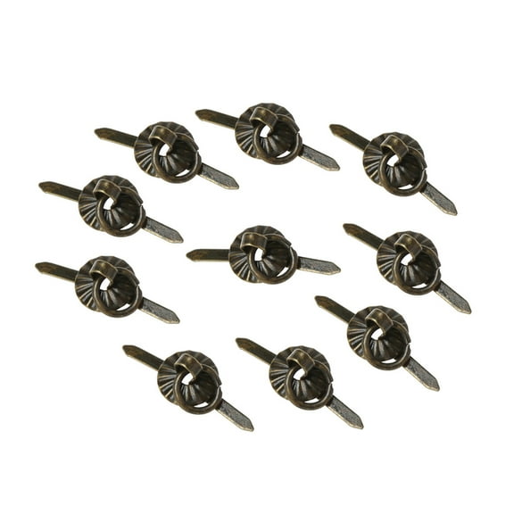 UNTERING 10pcs Green Bronze Color Pin Handle Drawer Cabinet Desk Pull Knob Furniture