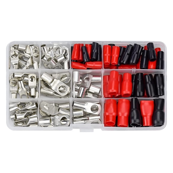 UNTERING 120pcs Cable Lugs Set Convenient Cable Lugs set Easy to Use & Efficient Wire Connectors Set for Quick Wire Crimpings